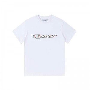 Camiseta Trapstar Ghost Letter Logo Print Masculino Branco Portugal | JF11-339