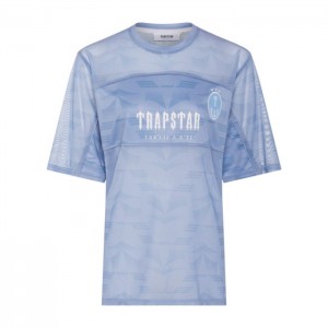 Camiseta Trapstar Irongate Mesh Football Jersey Masculino Azuis Portugal | RF31-424