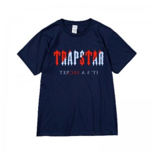 Camiseta Trapstar It's a Secret Curta Sleeve Masculino Azuis Portugal | FQ41-119