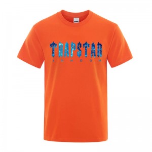 Camiseta Trapstar London Chenille Tee Masculino Laranja Portugal | VH42-660