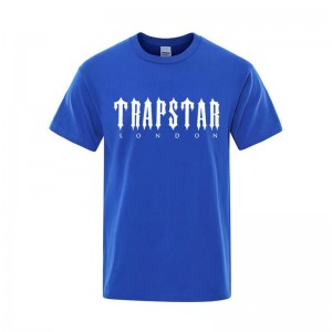 Camiseta Trapstar London Letter Printed Masculino Azuis Portugal | EP67-850