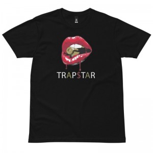 Camiseta Trapstar Red Lips Masculino Vermelhas Pretas Portugal | ZX31-461