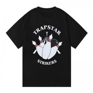 Camiseta Trapstar Signature Strikers Masculino Pretas Portugal | NL38-338