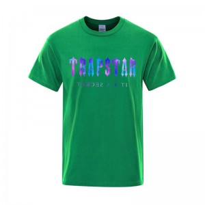 Camiseta Trapstar Soft Curta Sleeve Masculino Verdes Portugal | RZ06-162