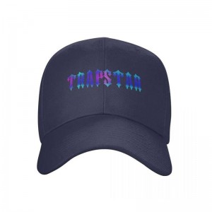 Chapeus Trapstar Black Cap Masculino Azuis Portugal | ZN69-455