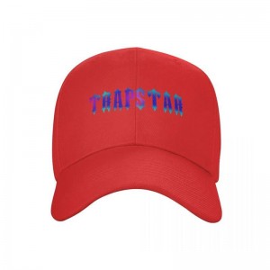 Chapeus Trapstar Black Cap Masculino Vermelhas Portugal | OI07-047