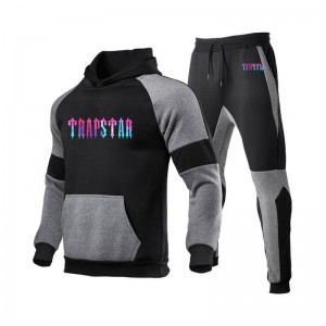 Fato de Treino Trapstar Fleece Causal Esportivos Masculino Pretas Portugal | GU75-775