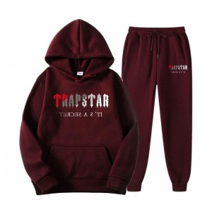 Fato de Treino Trapstar It's A Secret Set Win Masculino Bordeaux Vermelhas Portugal | HP79-983