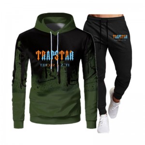 Fato de Treino Trapstar It's a Secret Printed Logo Masculino Caqui Portugal | LS94-464