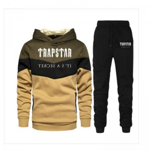 Fato de Treino Trapstar Jogging Suit Logo Masculino Caqui Portugal | QK61-088