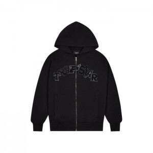 Fato de Treino Trapstar Wildcard Chenille Zip Hoodie Masculino Pretas Portugal | AF23-590