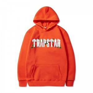 Moletom com Capuz Trapstar Long Sleeve Masculino Laranja Portugal | LD56-788