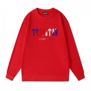 Moletons Trapstar Crewneck It’s A Secret Galaxy Masculino Vermelhas Portugal | SP28-567