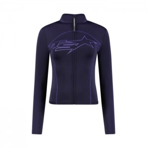 Top Trapstar TS-Star Zip Feminino Roxo Portugal | NU17-385