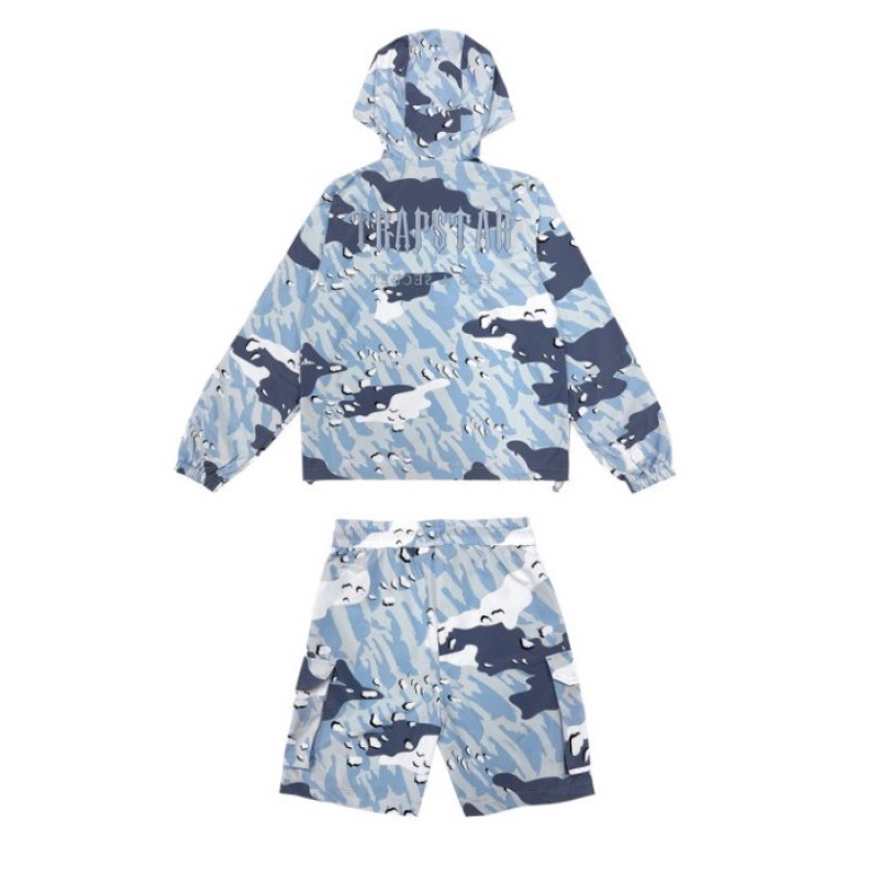 Agasalhos Trapstar Decoded Camo Windbreaker Masculino Azuis Camufladas Portugal | MU47-724