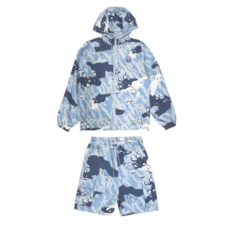 Agasalhos Trapstar Decoded Camo Windbreaker Masculino Azuis Camufladas Portugal | MU47-724