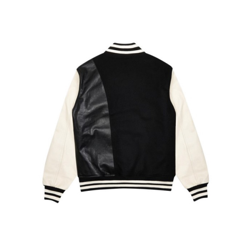 Agasalhos Trapstar Hyperdrive T Chenille Varsity Jacket Masculino Pretas Branco Portugal | OJ97-390