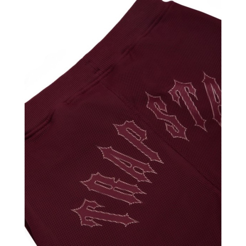 Calça Jogger Trapstar Mesh Irongate Arch Feminino Bordeaux Portugal | OC61-978