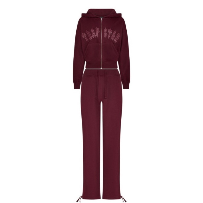 Calça Jogger Trapstar Mesh Irongate Arch Feminino Bordeaux Portugal | OC61-978