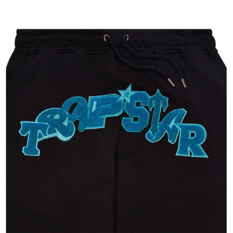 Calças Trapstar Wildcard Jogging Bottoms Masculino Pretas Turquesa Portugal | JC27-618