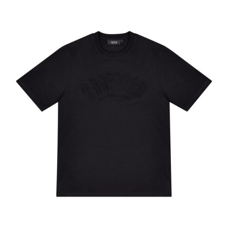 Camiseta Trapstar Irongate Arch Embossed Tee Masculino Pretas Portugal | IN80-472