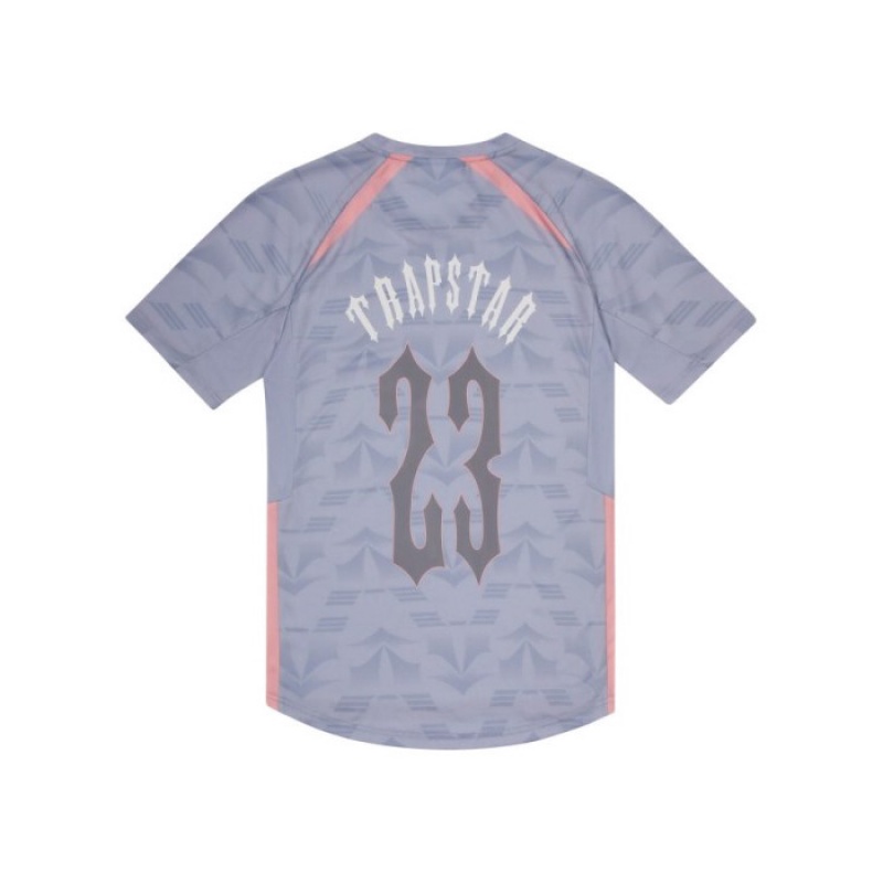 Camiseta Trapstar Irongate Football Jersey Masculino Cinzentas Rosa Portugal | AQ42-952