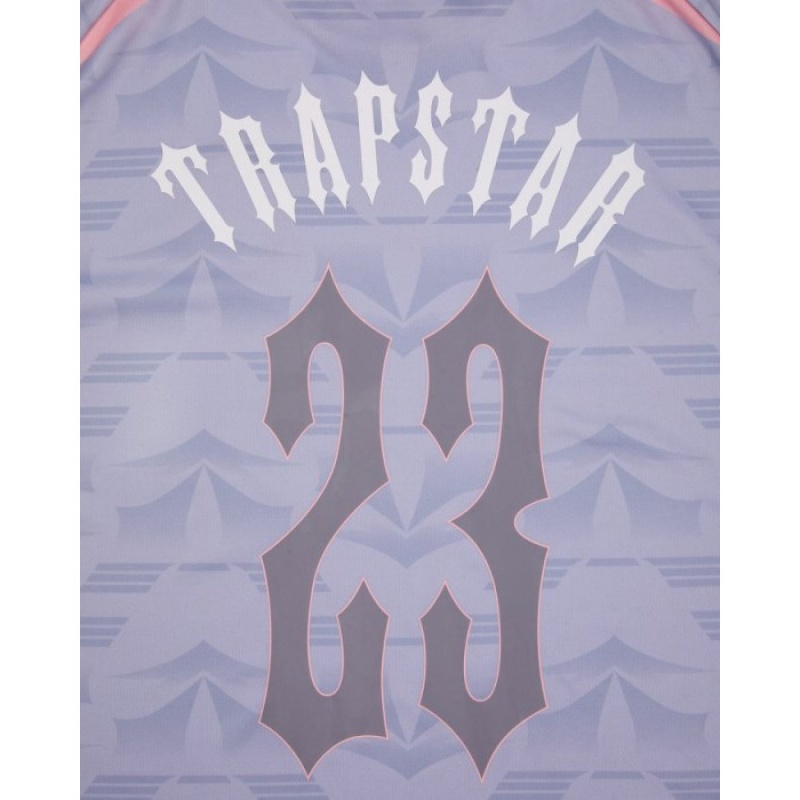 Camiseta Trapstar Irongate Football Jersey Masculino Cinzentas Rosa Portugal | AQ42-952