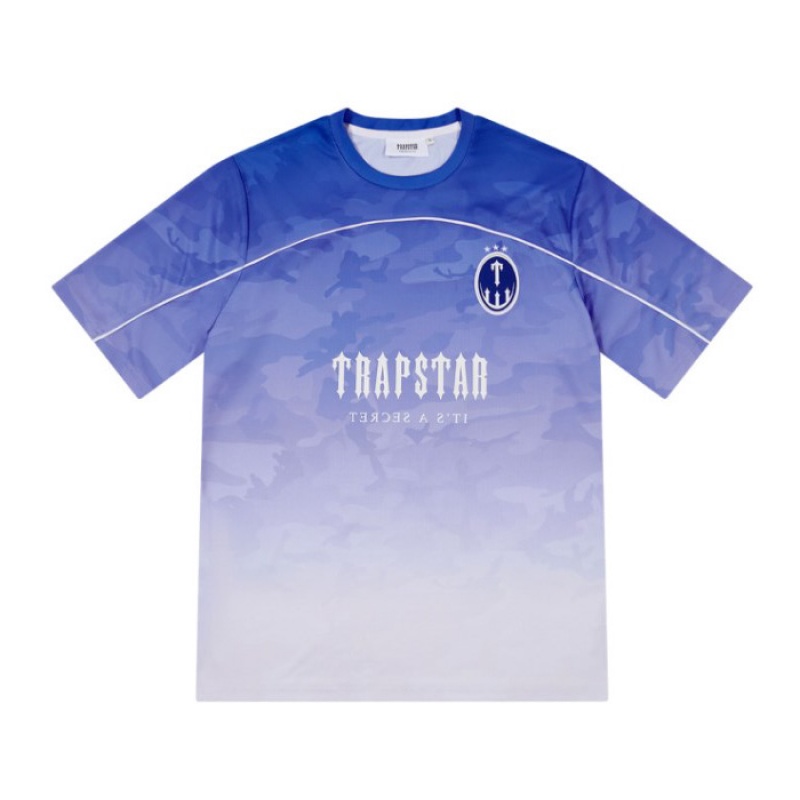 Camiseta Trapstar Irongate Football Jersey Masculino Azuis Portugal | IQ16-189