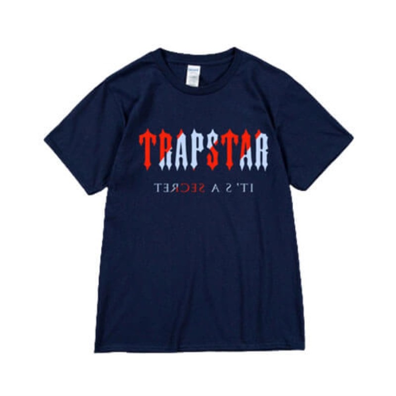 Camiseta Trapstar It\'s a Secret Curta Sleeve Masculino Azuis Portugal | FQ41-119