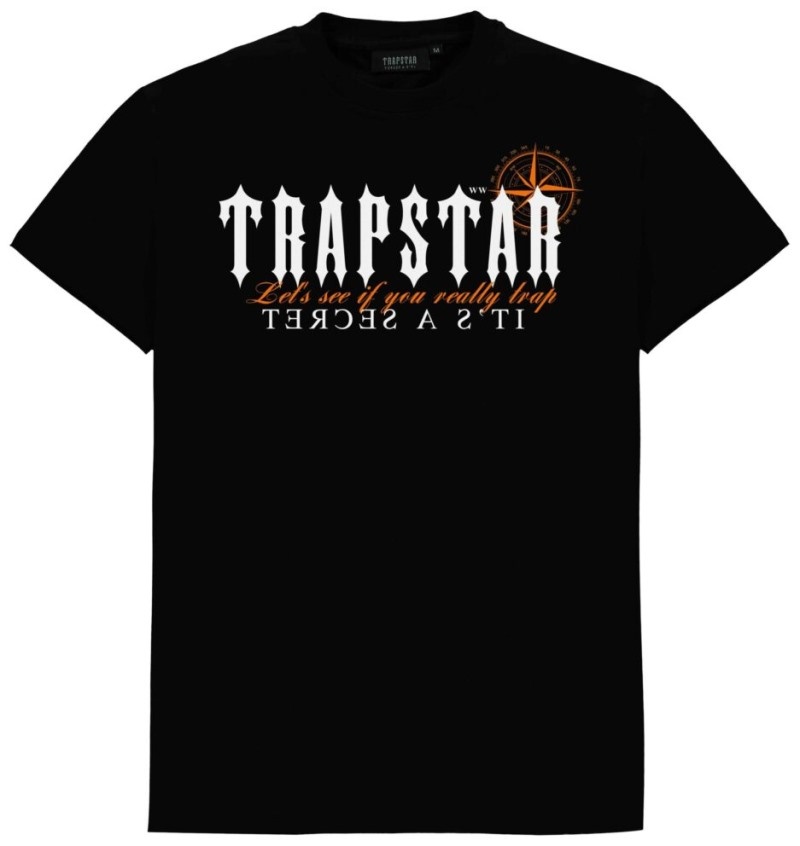 Camiseta Trapstar X Central C Masculino Pretas Portugal | QS44-446