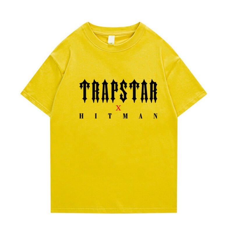 Camiseta Trapstar X Hitman Masculino Amarelas Portugal | WS83-750