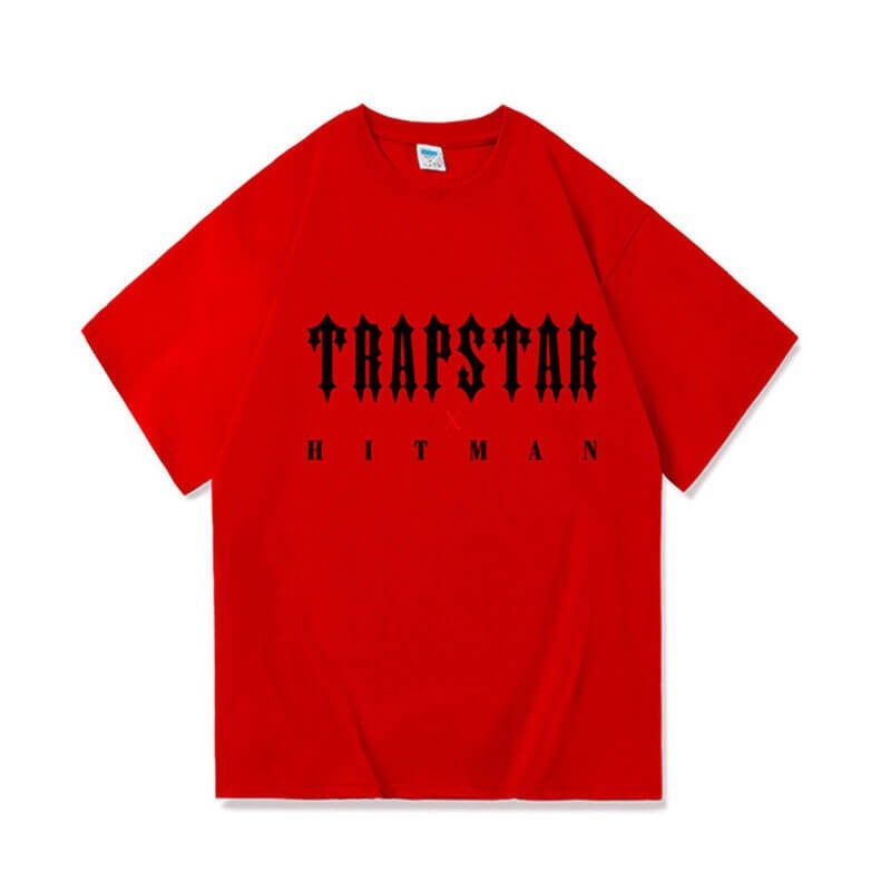 Camiseta Trapstar X Hitman Masculino Vermelhas Portugal | DS40-743