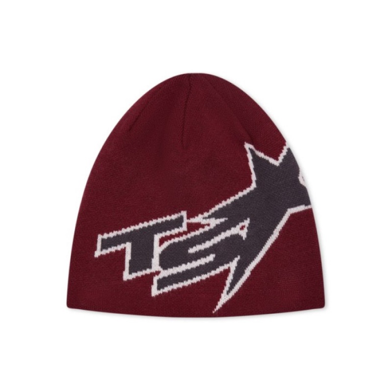 Chapeus Trapstar TS Star Beanie Masculino Vermelhas Portugal | LW13-779