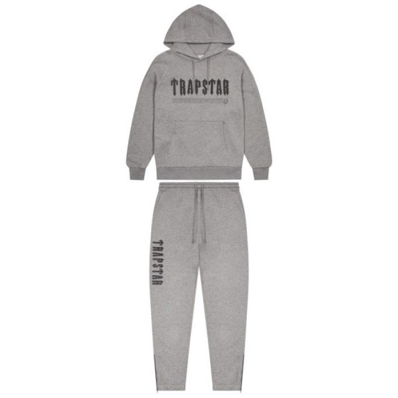 Fato de Treino Trapstar Decoded Chenille 2.0 Hoodie Masculino Cinzentas Portugal | VB89-853