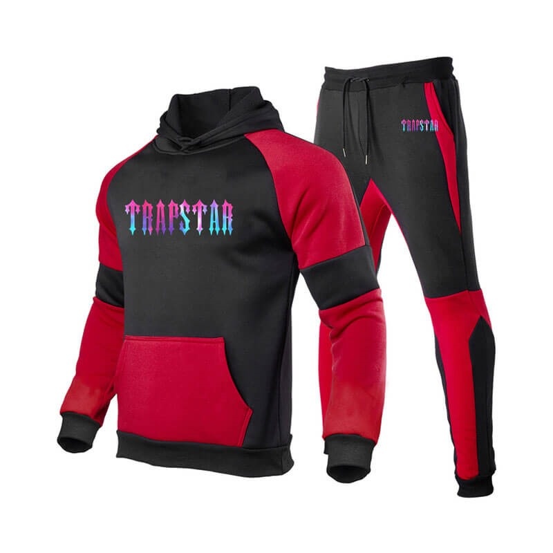 Fato de Treino Trapstar Fleece Causal Esportivos Masculino Vermelhas Portugal | JS07-308