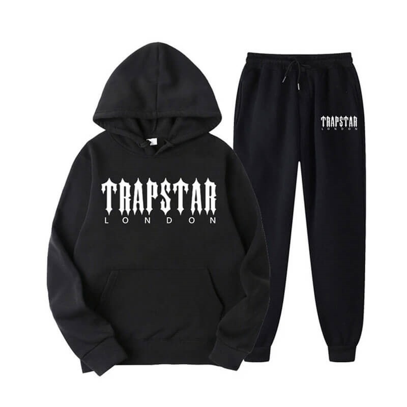 Fato de Treino Trapstar Fleece London Shining Masculino Pretas Portugal | JZ21-307