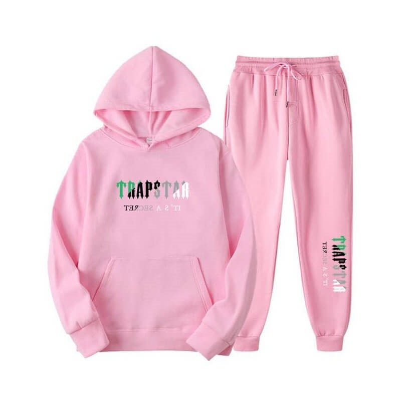 Fato de Treino Trapstar Printed Autumn Inverno Warm Sportswear Masculino Rosa Portugal | TL57-388