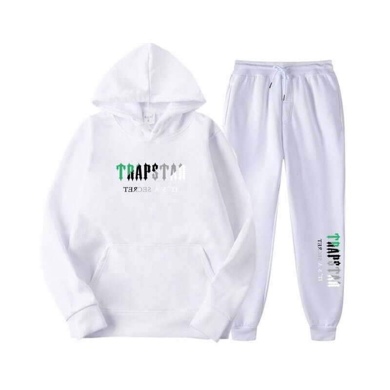 Fato de Treino Trapstar Printed Autumn Inverno Warm Sportswear Masculino Branco Portugal | GJ90-593