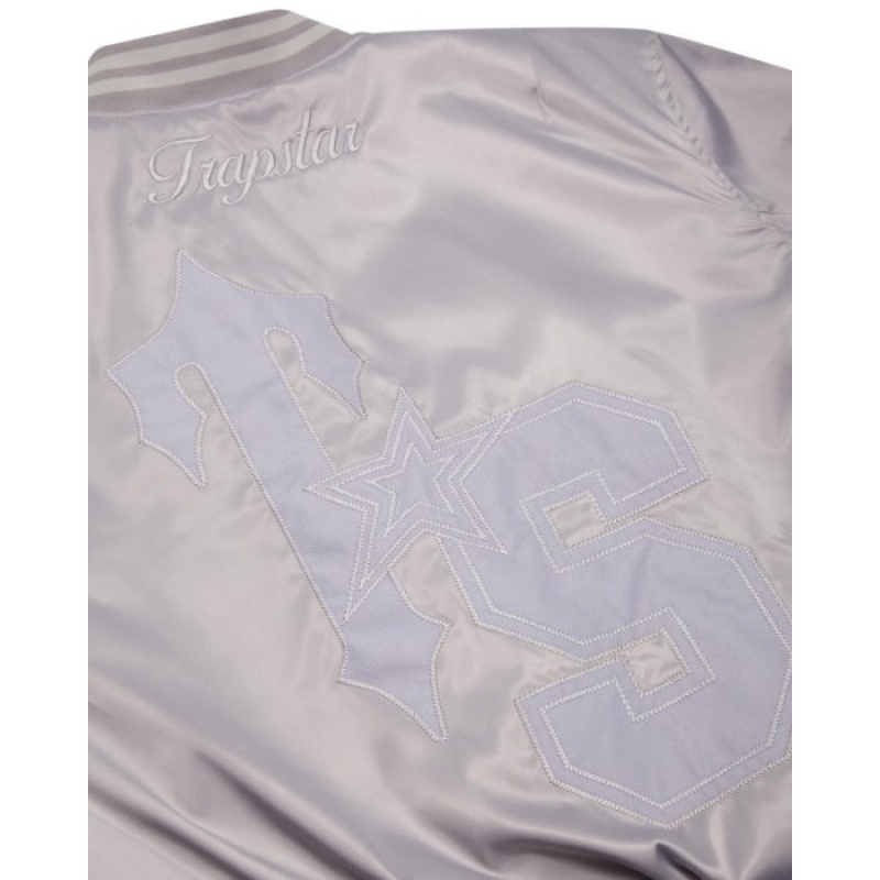 Jaquetas Trapstar Wildcard Stadium Jacket Feminino Prateadas Portugal | XT57-565