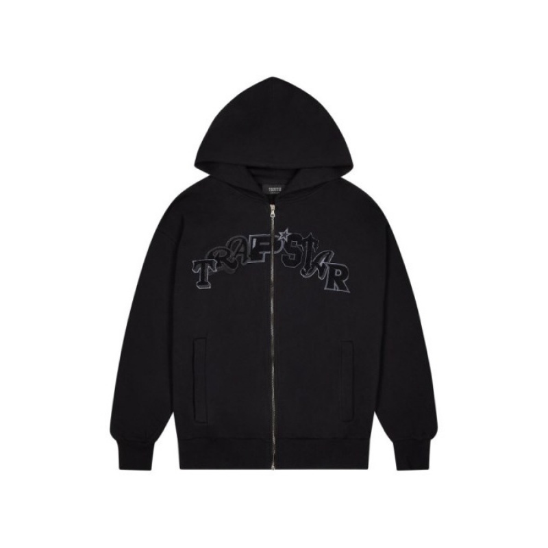 Moletom com Capuz Trapstar Wildcard Chenille Zip Masculino Pretas Portugal | VG19-417