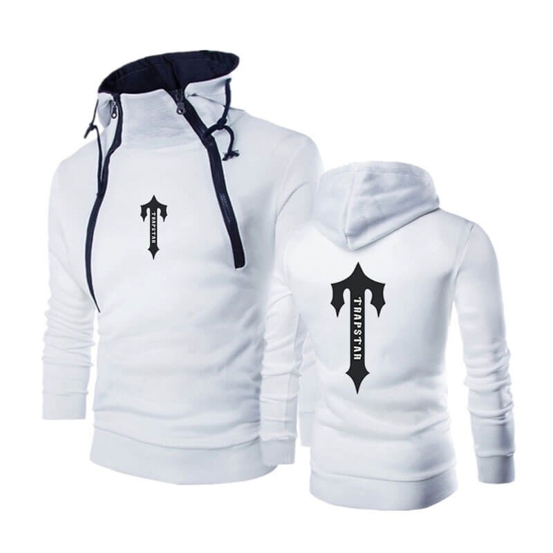 Moletom com Capuz Trapstar Zip Up Masculino Branco Portugal | OI62-828