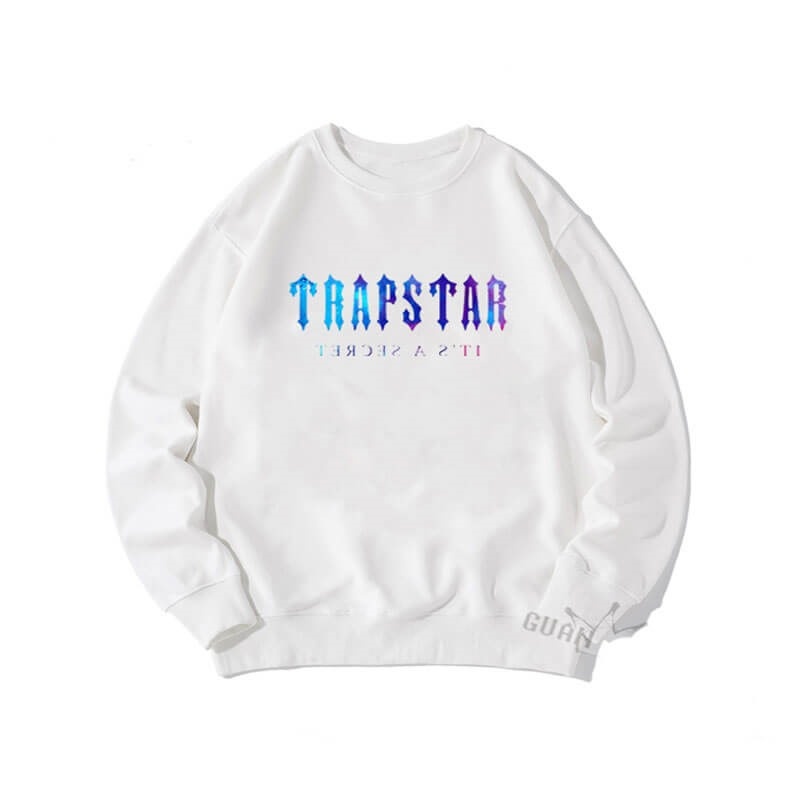 Moletons Trapstar Crewneck It\'s a Secret Masculino Branco Portugal | YS59-440