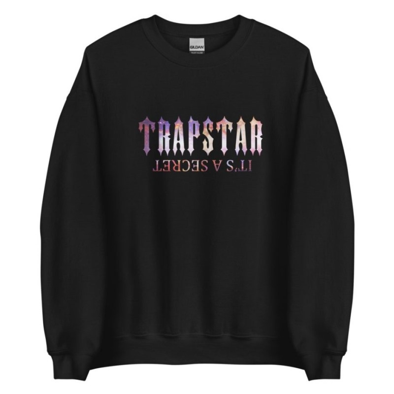 Moletons Trapstar It’s A Secret Funny Galaxy Masculino Pretas Portugal | IH06-635