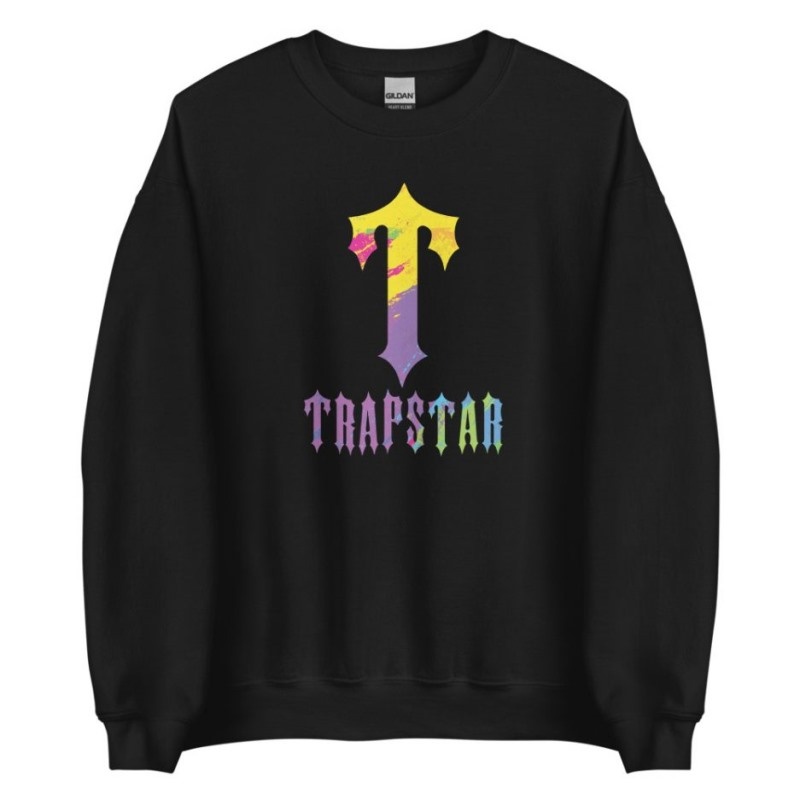 Moletons Trapstar T-For Print Masculino Pretas Portugal | VG68-957