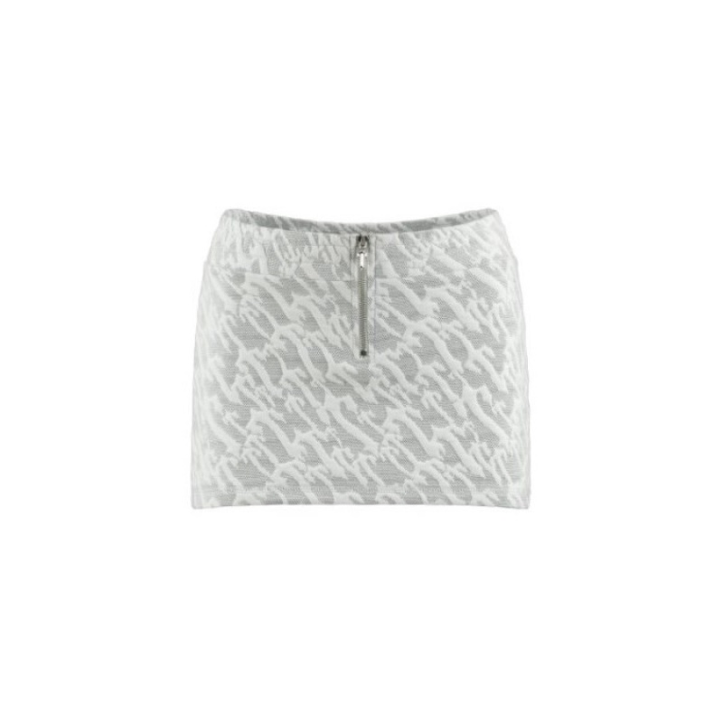 Saias Trapstar Jacquard Mini Feminino Branco Portugal | NS89-702