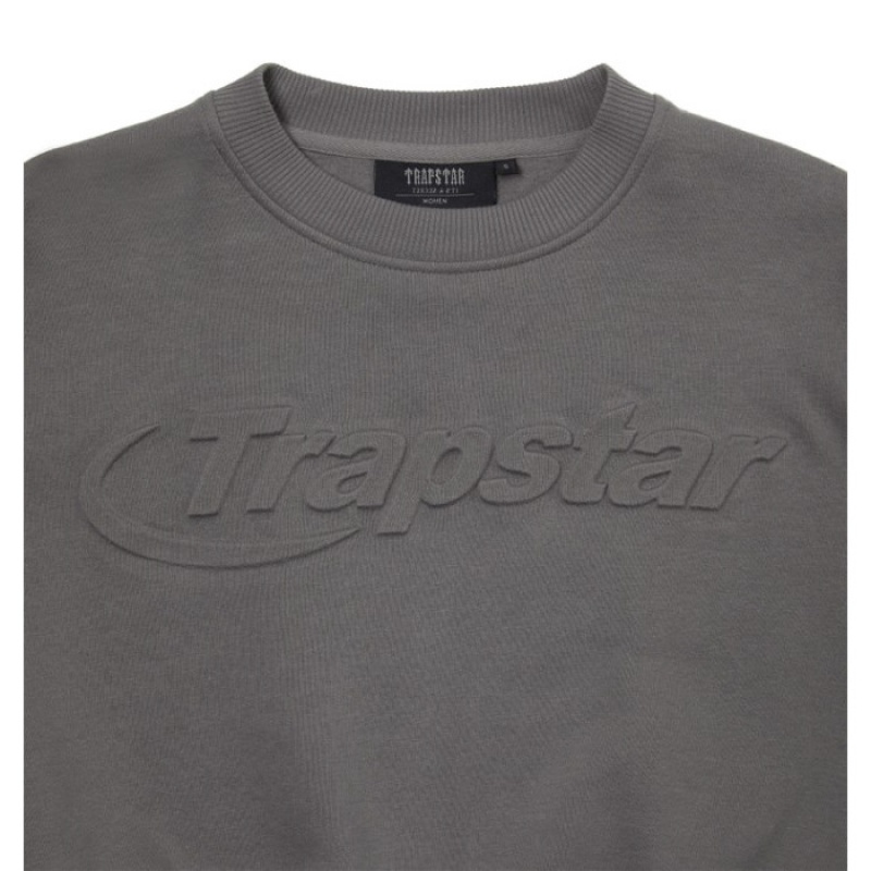 Top Trapstar Hyperdrive Crewneck Feminino Cinzentas Portugal | GX78-702