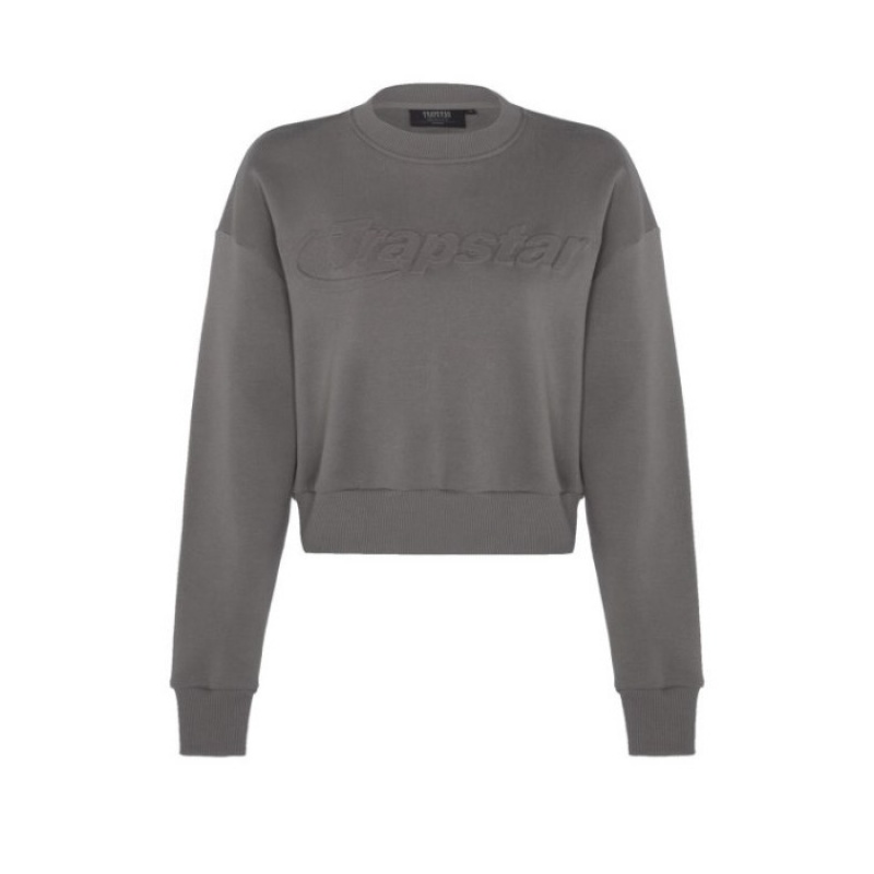 Top Trapstar Hyperdrive Crewneck Feminino Cinzentas Portugal | GX78-702