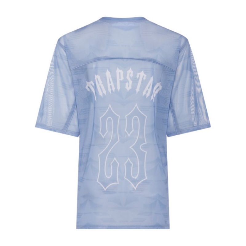 Top Trapstar Irongate Mesh Football Jersey Feminino Azuis Portugal | WJ82-822