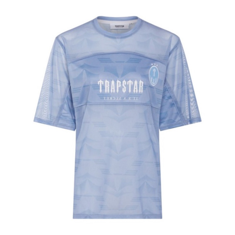 Top Trapstar Irongate Mesh Football Jersey Feminino Azuis Portugal | WJ82-822