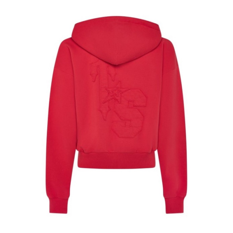 Top Trapstar TS-Star Zip Up Atletismo Feminino Vermelhas Portugal | FY40-217